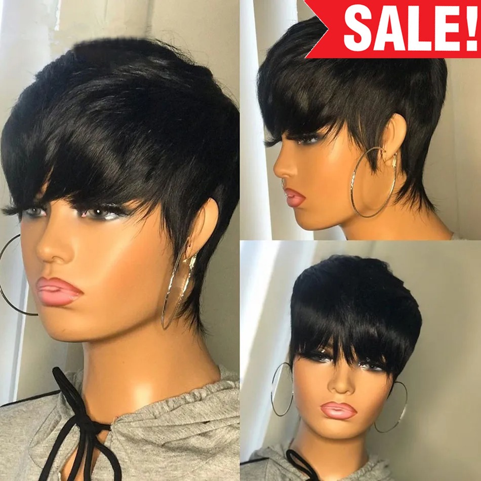 Kurze Echthaar-Perücken, Pixie – Short Pixie Cut Wig Human Hair Cheap Bewertung und Preis