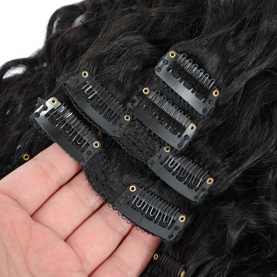 Wasserwellen-Clip-In-Haarverlä – Seamless Clip In Hair Extensions Human Hair Bewertung und Preis