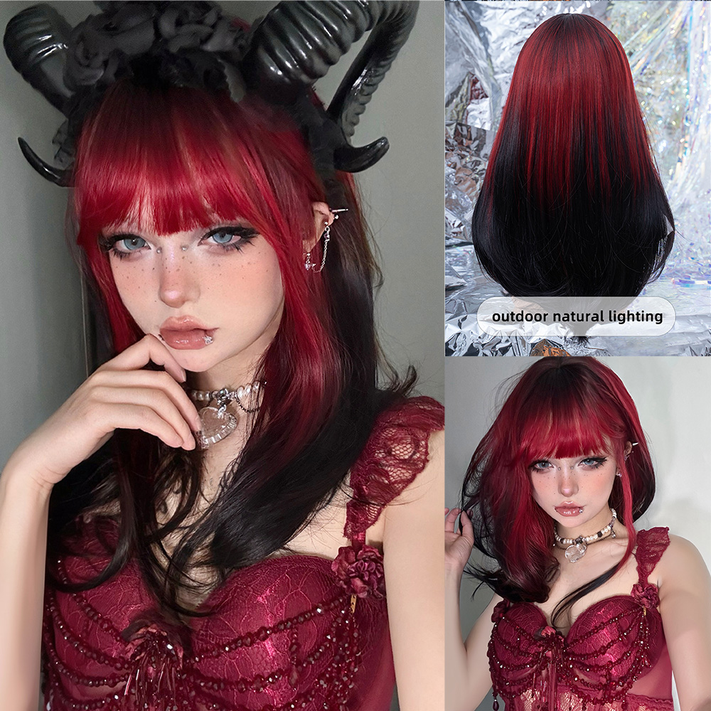 20 Zoll Sexy Schwarz Rot Ombre – Synthetic Braided Wigs For Black Women Bewertung und Preis