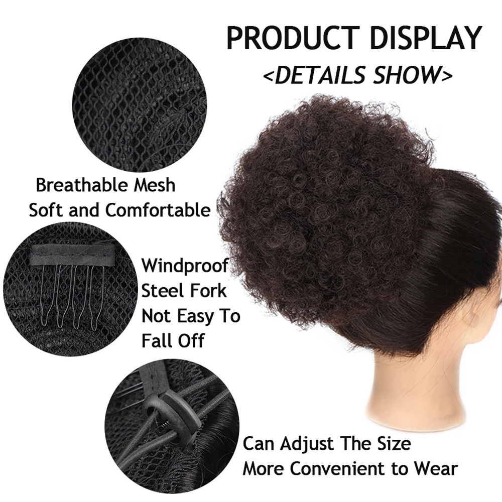 Synthetische 10 Zoll große Afr – Drawstring Afro Curly Puff Ponytail Bewertung und Preis