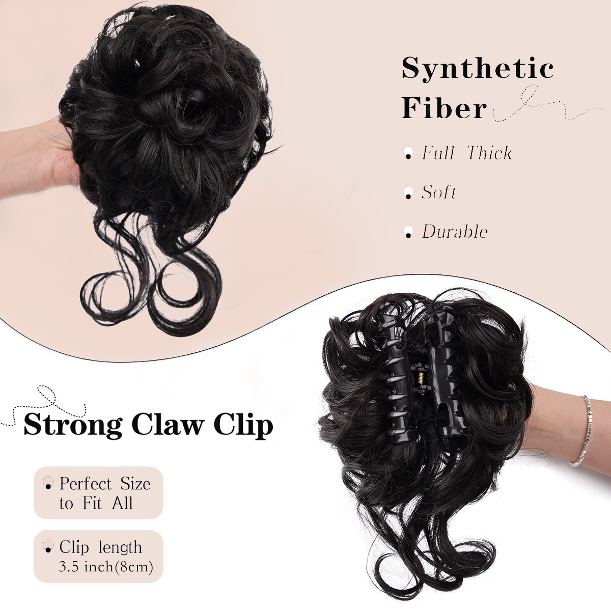 Unordentlicher Dutt, Haarteil, – Claw Clip Messy Bun Hair Piece Bewertung und Preis