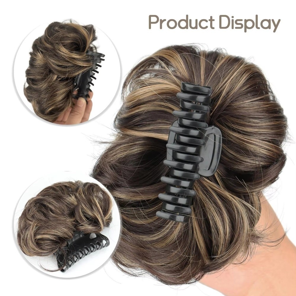 Synthetischer, gewellter Haark – Claw Clip Messy Bun Hair Piece Bewertung und Preis