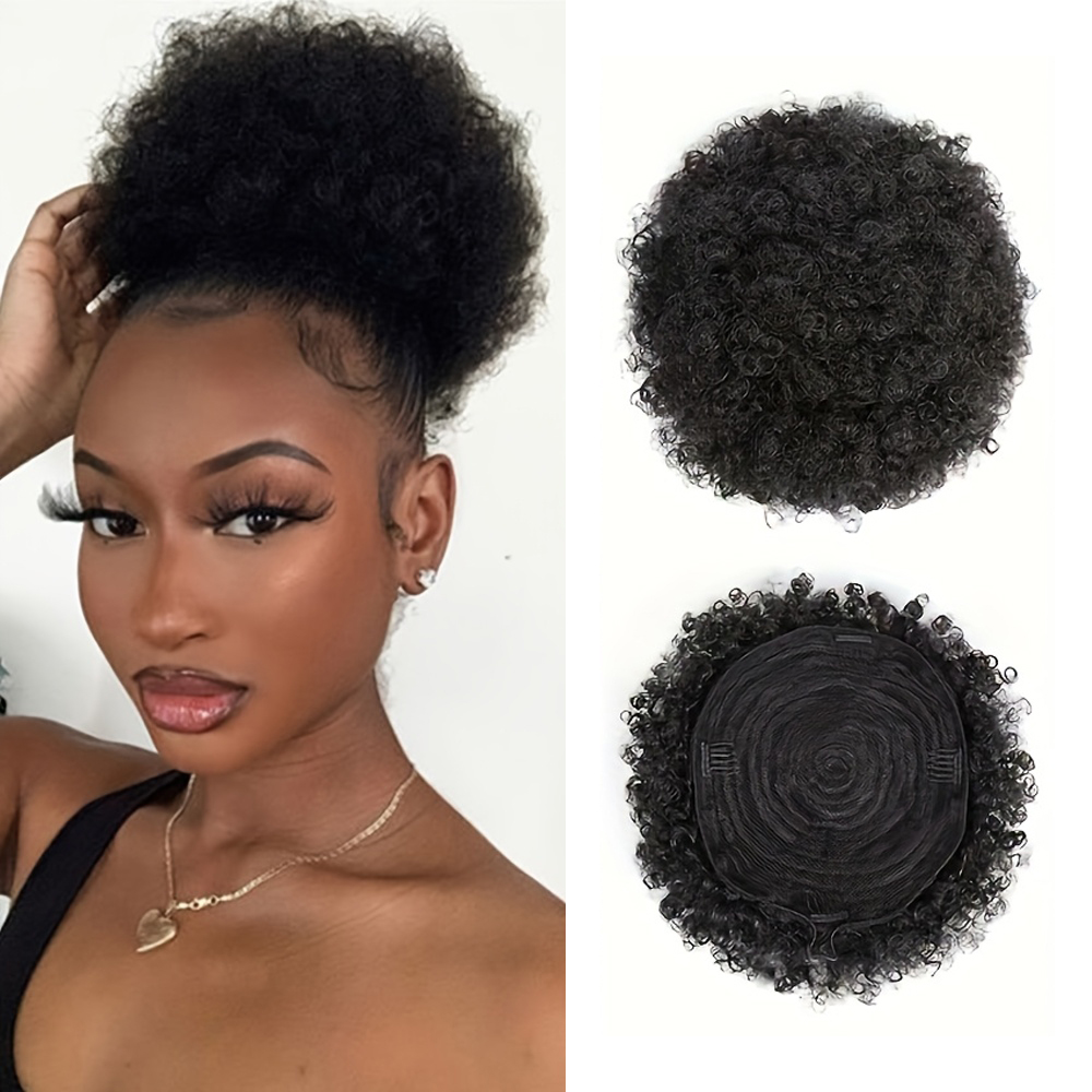 Afro Kinky Puffs 100 % Echthaa – Drawstring Afro Curly Puff Ponytail Bewertung und Preis
