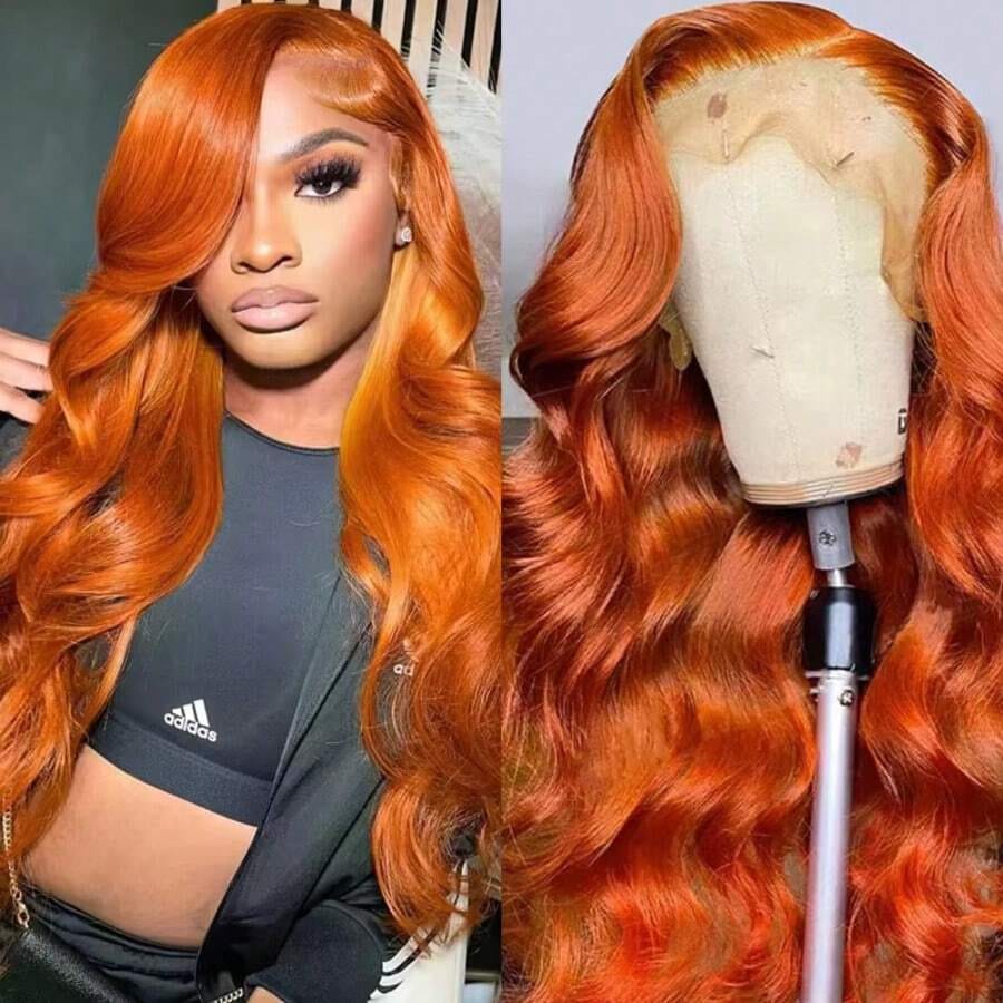 Ingwer-Orange 13X6 HD Lace Fro – Hd Lace Frontal Wig Human Hair Pre Plucked Bewertung und Preis
